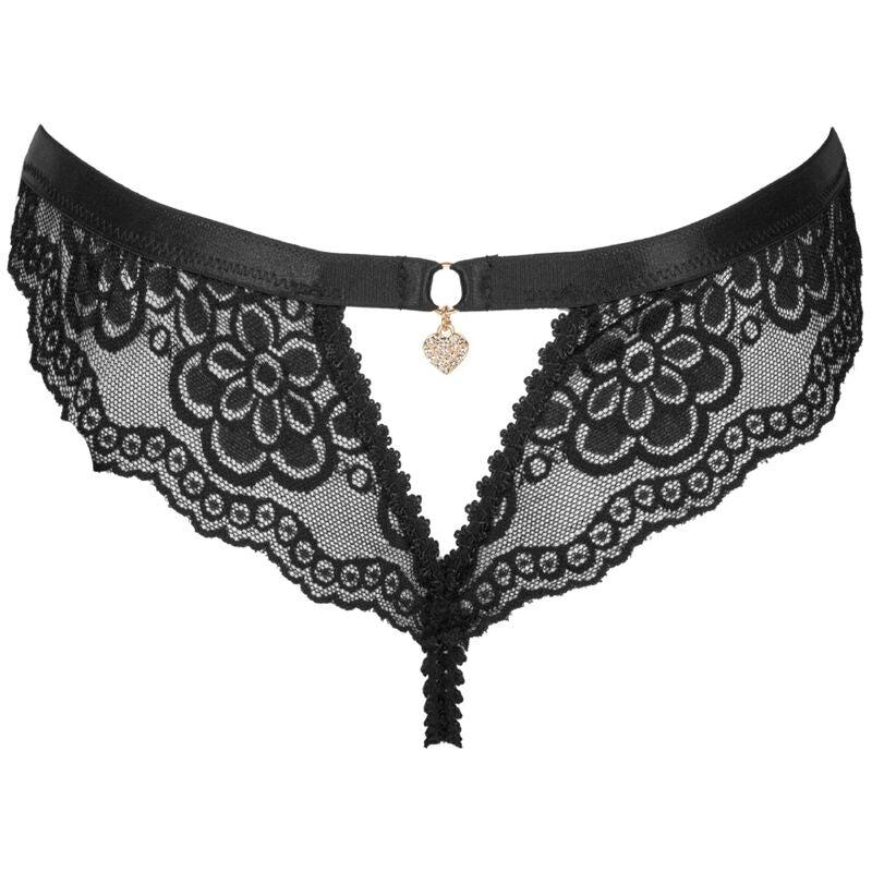 LIVCO CORSETTI FASHION - OKSURIN PANTY CROTCHLESS BLACK - Amore24