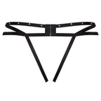 LIVCO CORSETTI FASHION - NOMADE THONG CROTCHLESS BLACK - Amore24