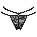 LIVCO CORSETTI FASHION - NOMADE THONG CROTCHLESS BLACK - Amore24