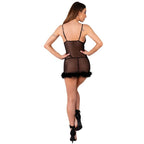 LIVCO CORSETTI FASHION - ZERUNAM SET BABYDOLL + BLACK THONG - Amore24
