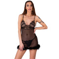 LIVCO CORSETTI FASHION - ZERUNAM SET BABYDOLL + BLACK THONG - Amore24