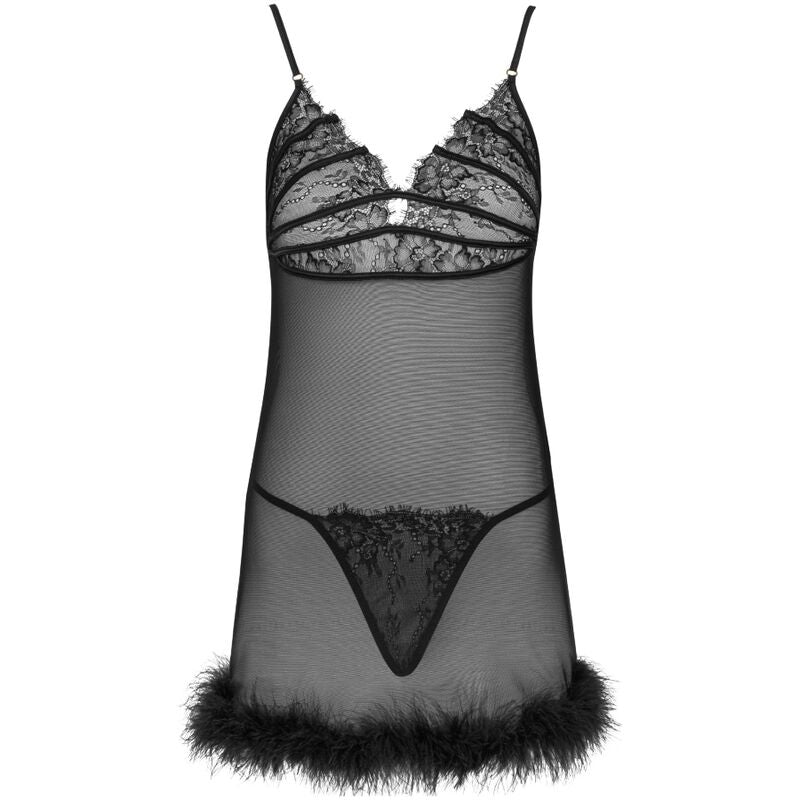 LIVCO CORSETTI FASHION - ZERUNAM SET BABYDOLL + BLACK THONG - Amore24
