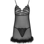 LIVCO CORSETTI FASHION - ZERUNAM SET BABYDOLL + BLACK THONG - Amore24