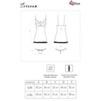 LIVCO CORSETTI FASHION - ZERUNAM SET BABYDOLL + BLACK THONG - Amore24