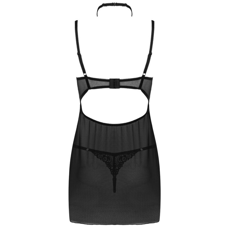 LIVCO CORSETTI FASHION - BINELLA SET BABYDOLL + THONG BLACK - Amore24