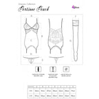 LIVCO CORSETTI FASHION - PERSINNE PEACH SET CORSET + PANTY + STOCKINGS - Amore24