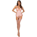 LIVCO CORSETTI FASHION - PERSINNE PEACH SET CORSET + PANTY + STOCKINGS - Amore24