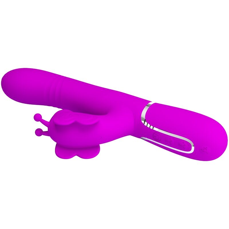 PRETTY LOVE - MULTIFUNCTION RABBIT VIBRATOR 4 IN 1 BUTTERFLY FUCHSIA - Amore24