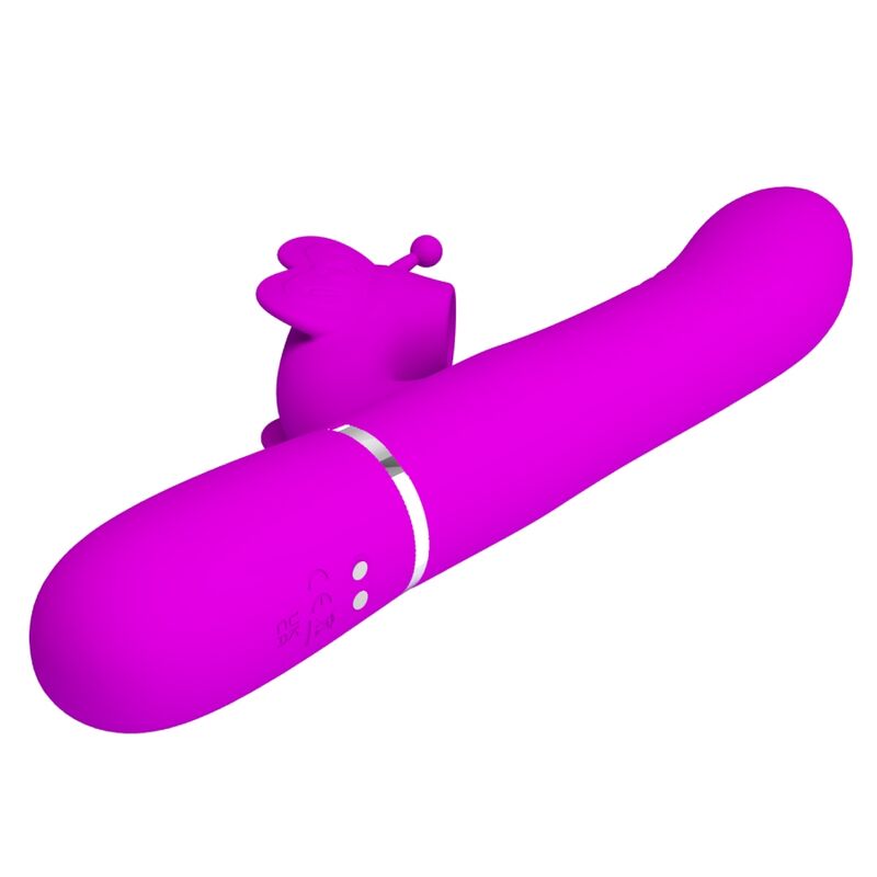 PRETTY LOVE - MULTIFUNCTION RABBIT VIBRATOR 4 IN 1 BUTTERFLY FUCHSIA - Amore24