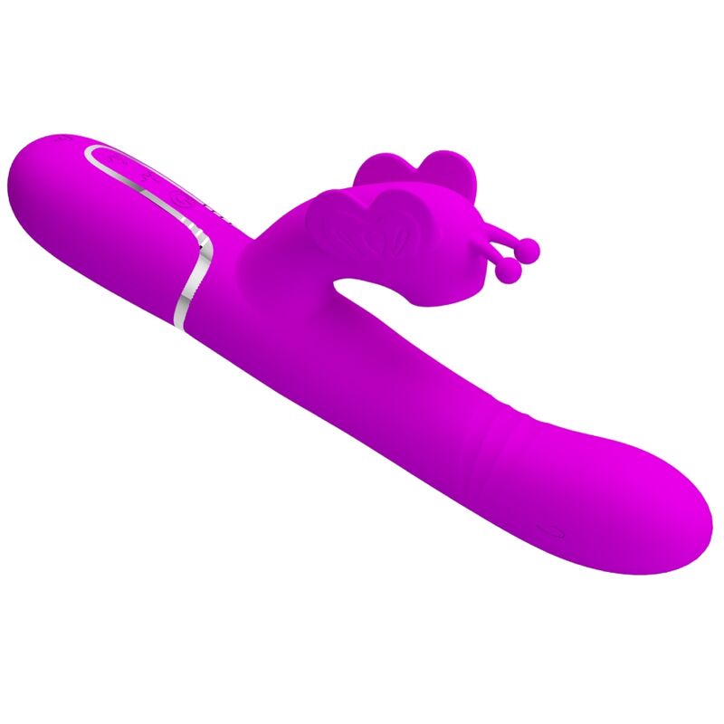 PRETTY LOVE - MULTIFUNCTION RABBIT VIBRATOR 4 IN 1 BUTTERFLY FUCHSIA - Amore24