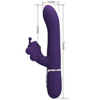 PRETTY LOVE - MULTIFUNCTION RABBIT VIBRATOR 4 IN 1 BUTTERFLY PURPLE - Amore24