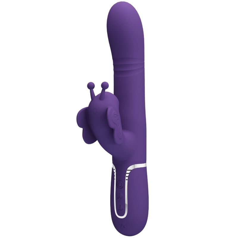 PRETTY LOVE - MULTIFUNCTION RABBIT VIBRATOR 4 IN 1 BUTTERFLY PURPLE - Amore24