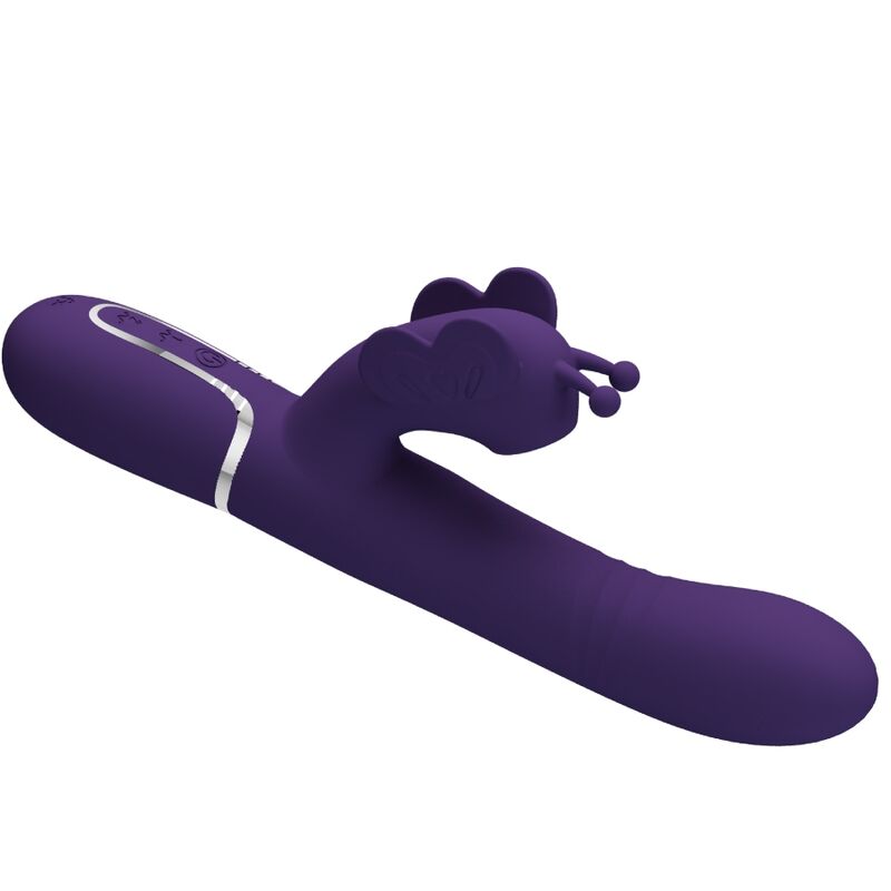 PRETTY LOVE - MULTIFUNCTION RABBIT VIBRATOR 4 IN 1 BUTTERFLY PURPLE - Amore24