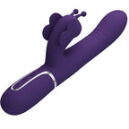 PRETTY LOVE - MULTIFUNCTION RABBIT VIBRATOR 4 IN 1 BUTTERFLY PURPLE - Amore24
