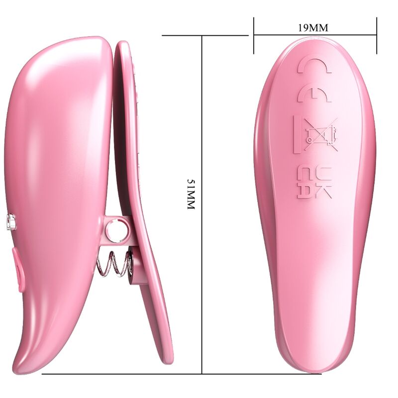 PRETTY LOVE - LEAF VIBRATING NIPPLE CLAMPS PINK - Amore24
