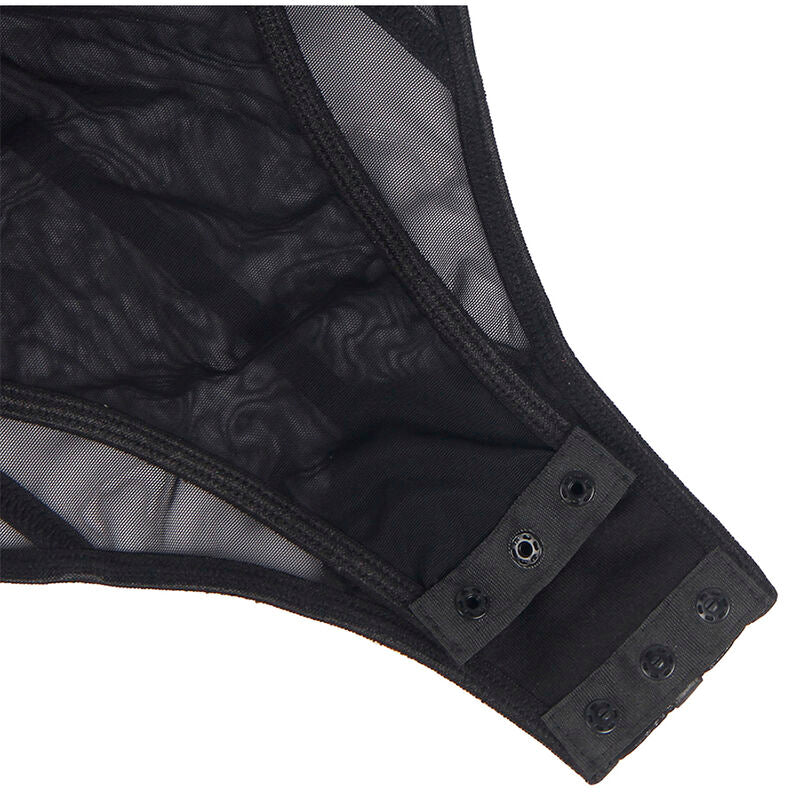SUBBLIME - BLACK CHAIN SUSPENDERS BODYSUIT L/XL - Amore24