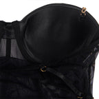 SUBBLIME - BLACK CHAIN SUSPENDERS BODYSUIT L/XL - Amore24