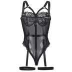 SUBBLIME - TEDDY WITH GARTER STRAP DETAIL CHEST BLACK L/XL - Amore24