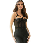 SUBBLIME - TEDDY WITH GARTER STRAP DETAIL CHEST BLACK L/XL - Amore24
