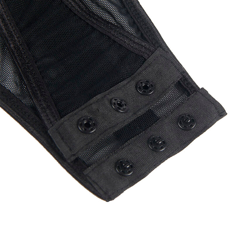 SUBBLIME - TEDDY WITH GARTER STRAP DETAIL CHEST BLACK L/XL - Amore24