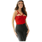 SUBBLIME - TEDDY WITH GARTER STRAP DETAIL CHEST RED L/XL - Amore24