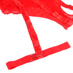 SUBBLIME - TEDDY WITH GARTER STRAP DETAIL CHEST RED L/XL - Amore24