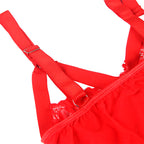 SUBBLIME - TEDDY WITH GARTER STRAP DETAIL CHEST RED L/XL - Amore24