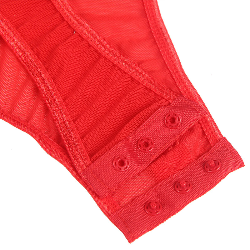 SUBBLIME - TEDDY WITH GARTER STRAP DETAIL CHEST RED L/XL - Amore24