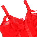 SUBBLIME - TEDDY WITH GARTER STRAP DETAIL CHEST RED L/XL - Amore24