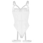 SUBBLIME - TEDDY WITH GARTER STRAP DETAIL CHEST WHITE L/XL - Amore24