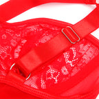 SUBBLIME - TEDDY WITH GARTER WITH LACE DETAIL AND STRIPS RED L/XL - Amore24