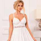 SUBBLIME - BABYDOLL V NECKLINE WITH BOW DETAIL WHITE L/XL - Amore24