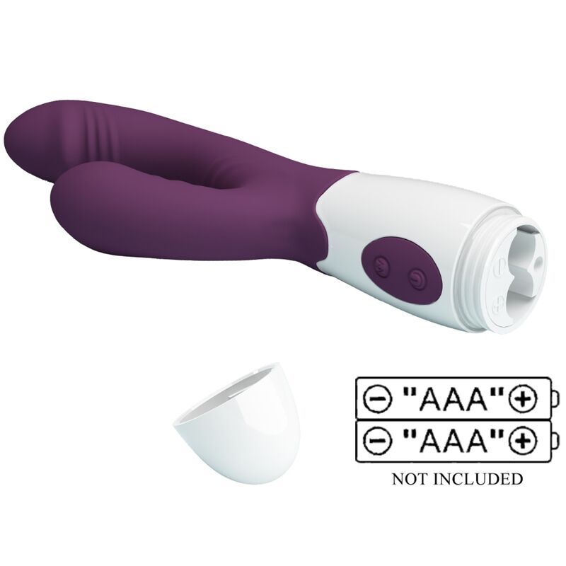 PRETTY LOVE - ANDRE RABBIT VIBRATOR & G-POINT STIMULATOR PURPLE - Amore24