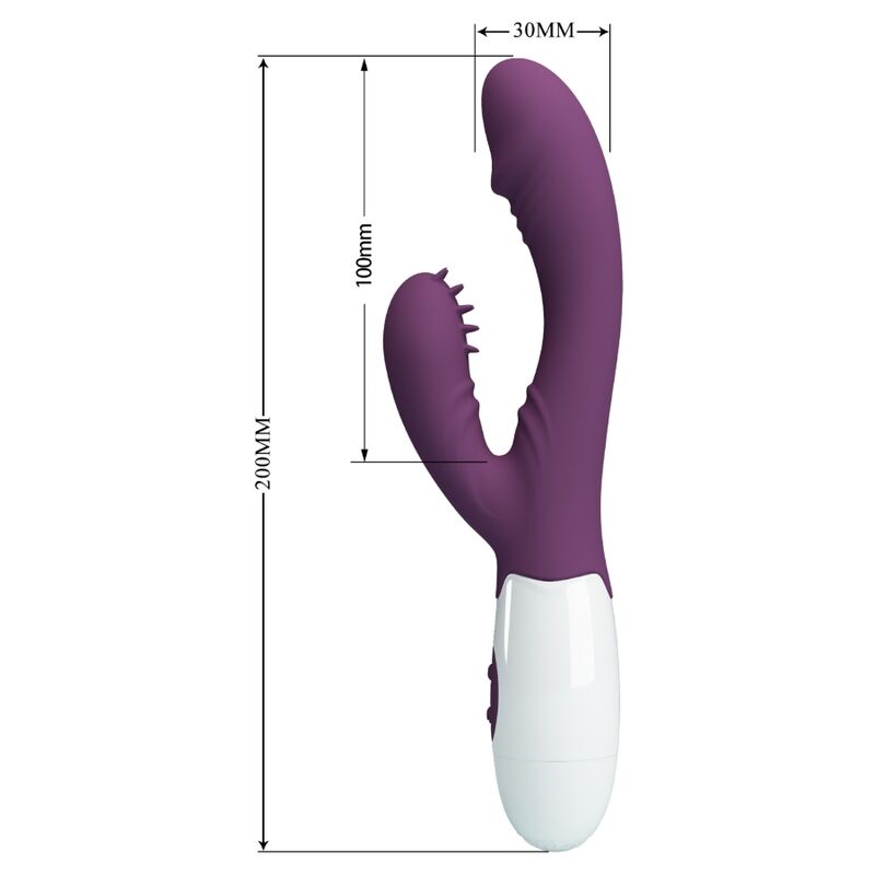 PRETTY LOVE - ANDRE RABBIT VIBRATOR & G-POINT STIMULATOR PURPLE - Amore24