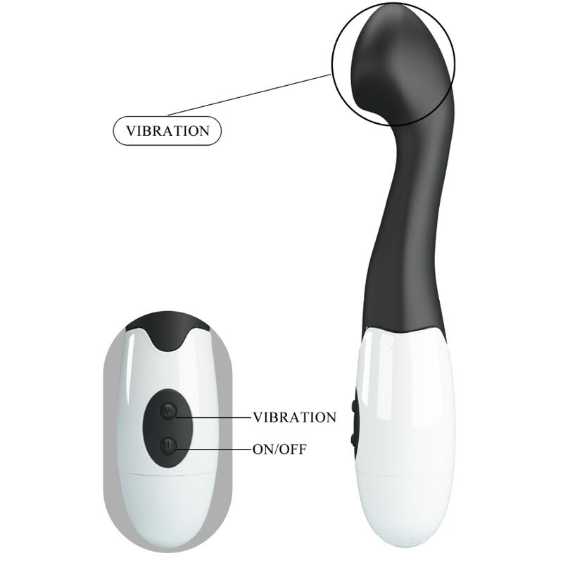 PRETTY LOVE - CHARLES G-SPOT VIBRATOR 30 MODES BLACK - Amore24