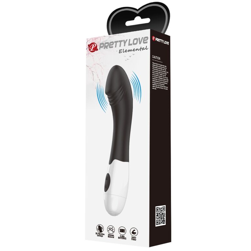 PRETTY LOVE - ELEMENTAL G-SPOT VIBRATOR 30 MODES BLACK - Amore24