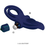 PRETTY LOVE - BRONSON DOUBLE RING WITH VIBRATION BLUE - Amore24