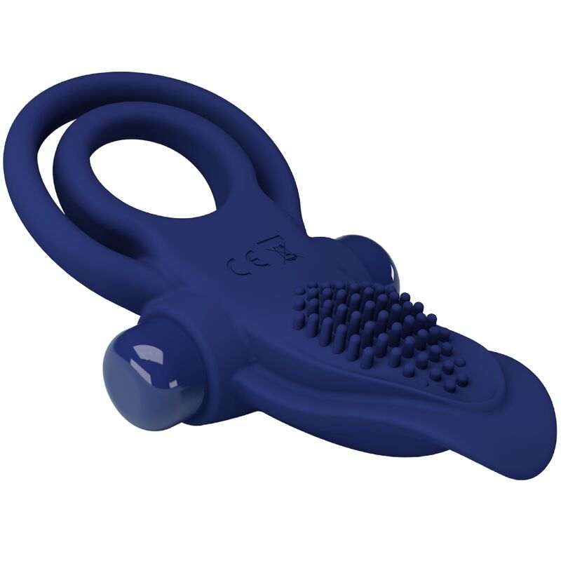 PRETTY LOVE - BRONSON DOUBLE RING WITH VIBRATION BLUE - Amore24