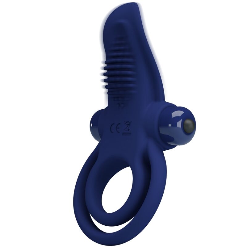 PRETTY LOVE - BRONSON DOUBLE RING WITH VIBRATION BLUE - Amore24