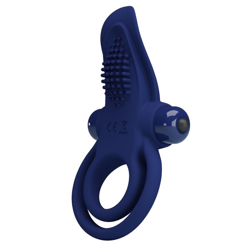 PRETTY LOVE - BRONSON DOUBLE RING WITH VIBRATION BLUE - Amore24