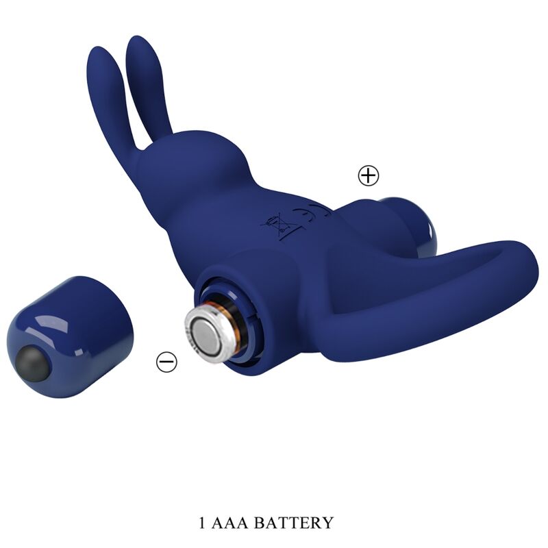 PRETTY LOVE - JIRO RABBIT RING WITH VIBRATION BLUE - Amore24