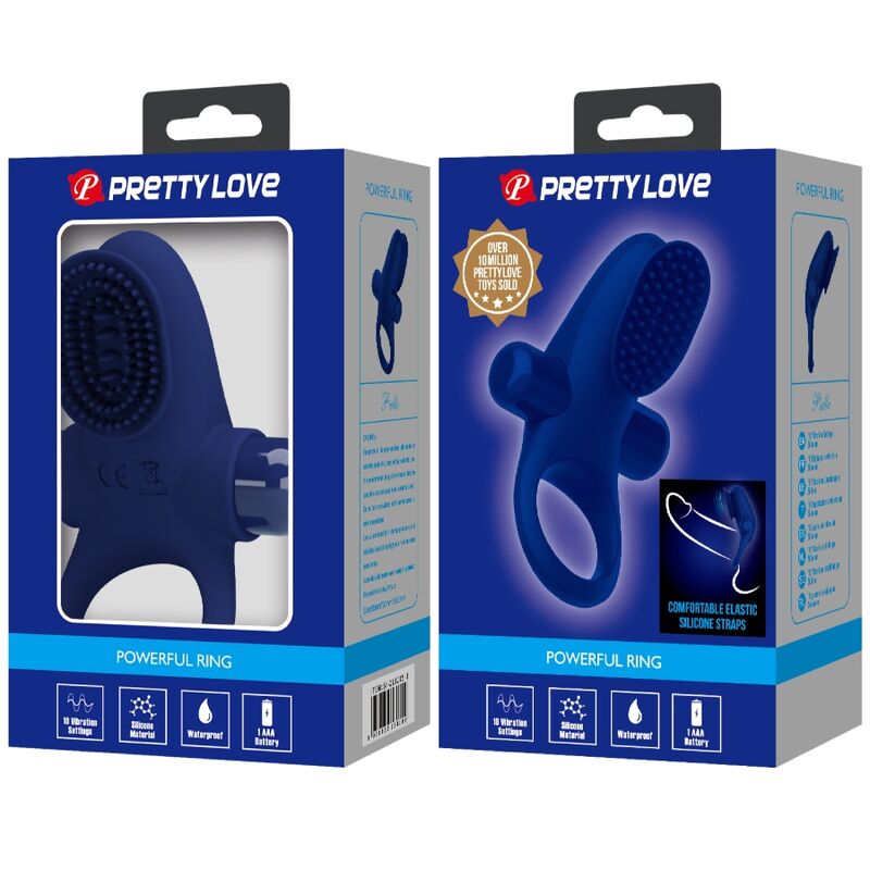 PRETTY LOVE - PALLE RING WITH VIBRATION BLUE - Amore24
