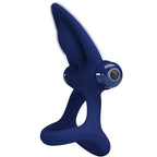 PRETTY LOVE - MAT DOUBLE RING WITH VIBRATION & STIMULATOR BLUE - Amore24