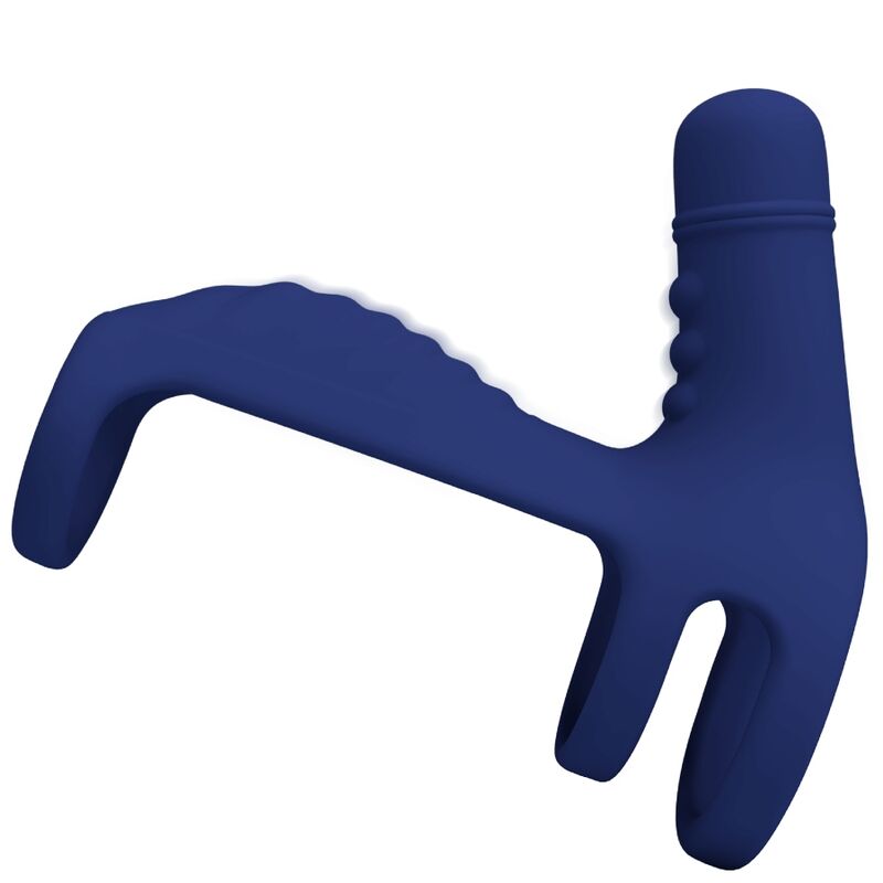 PRETTY LOVE - ELISH VIBRATING RING WITH EXTENSION BLUE - Amore24