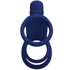 PRETTY LOVE - ELISH VIBRATING RING WITH EXTENSION BLUE - Amore24