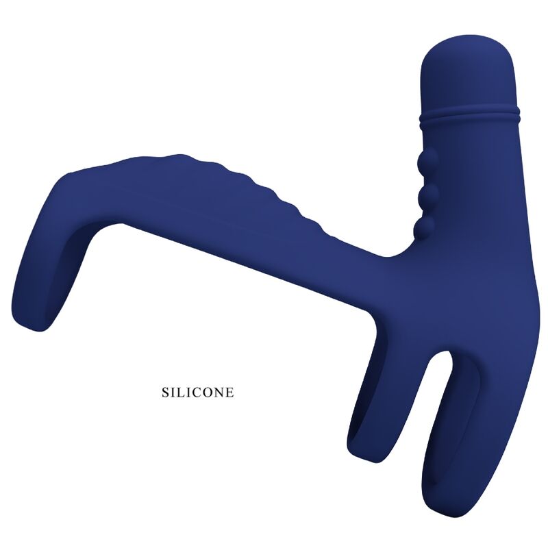 PRETTY LOVE - ELISH VIBRATING RING WITH EXTENSION BLUE - Amore24