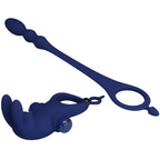 PRETTY LOVE - AYAD RABBIT VIBRATOR RING WITH PLUG BLUE - Amore24