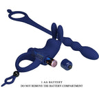 PRETTY LOVE - AYAD RABBIT VIBRATOR RING WITH PLUG BLUE - Amore24