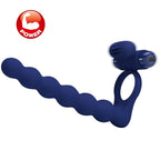 PRETTY LOVE - AJMAL VIBRATING RING WITH PLUG BLUE - Amore24