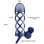 PRETTY LOVE - GIANN VIBRATOR RING WITH SILICONE SHEATH BLUE - Amore24